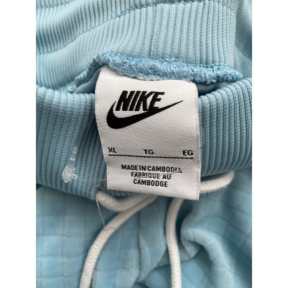 Nike Totality Velour High Waisted Joggers Womens Style : Dv7820 Sz XL Blue - Picture 3 of 5